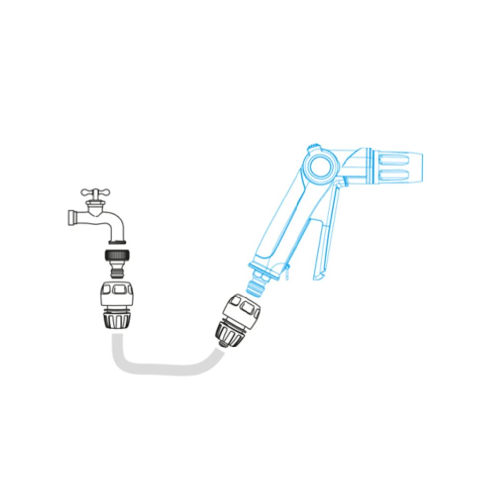 Пистолет распылитель для полива GF GF80006902 металлический 3 типа струи | GF