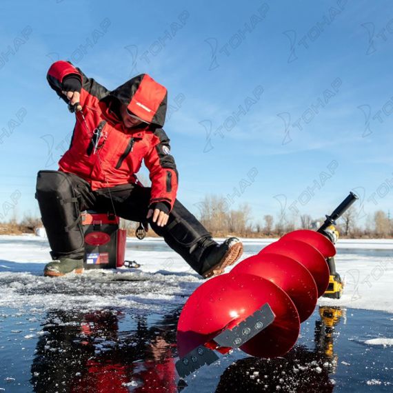 Ледобур BURAN 150R правое вращение, цельнотянутый шнек (LB-150R) Тонар