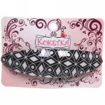 Заколка автомат «Calista - Lili», овал, 6 цветов, 9*2,5см (Кокетка)