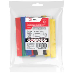 Набор термоусадочных трубок ЭРА NO-224-526 ТТУ нг-LS 8/4 7 цветов по 3 шт L=100 мм | Термоусадочная трубка (ТУТ)