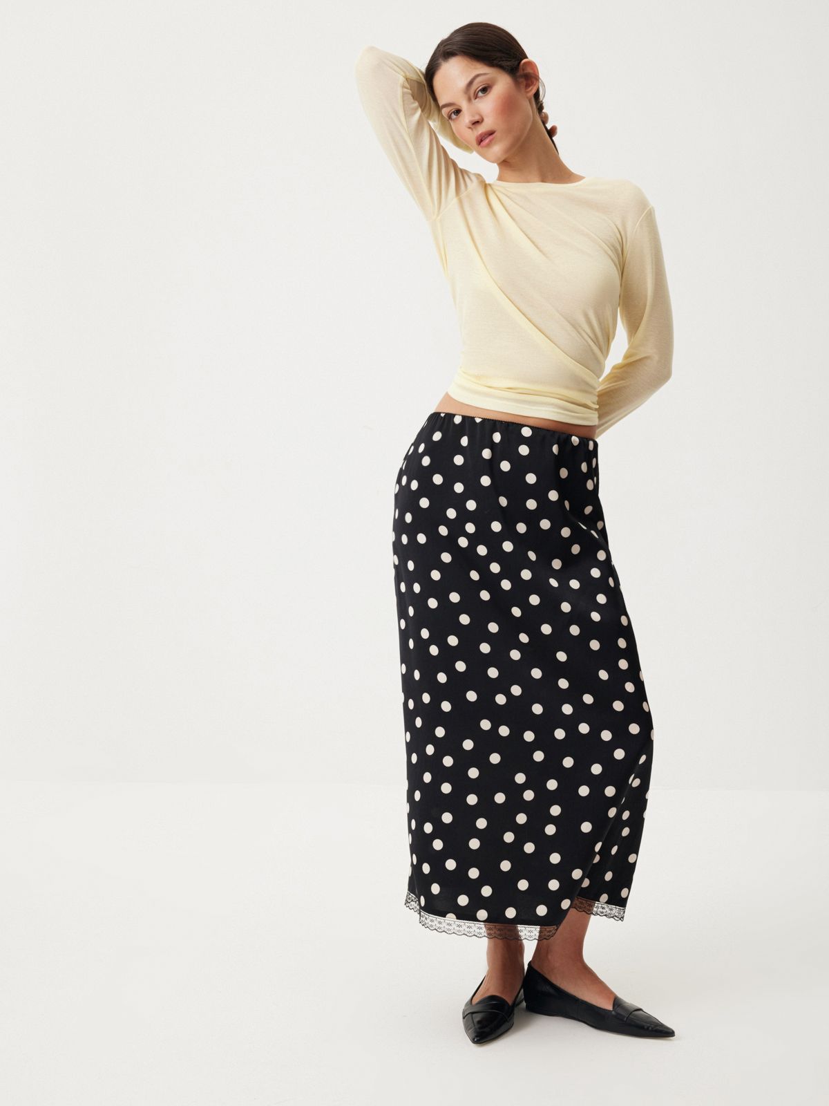 Юбка-миди с отделкой кружевом Cinematic