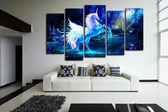 Модульная картина "Магический единорог"