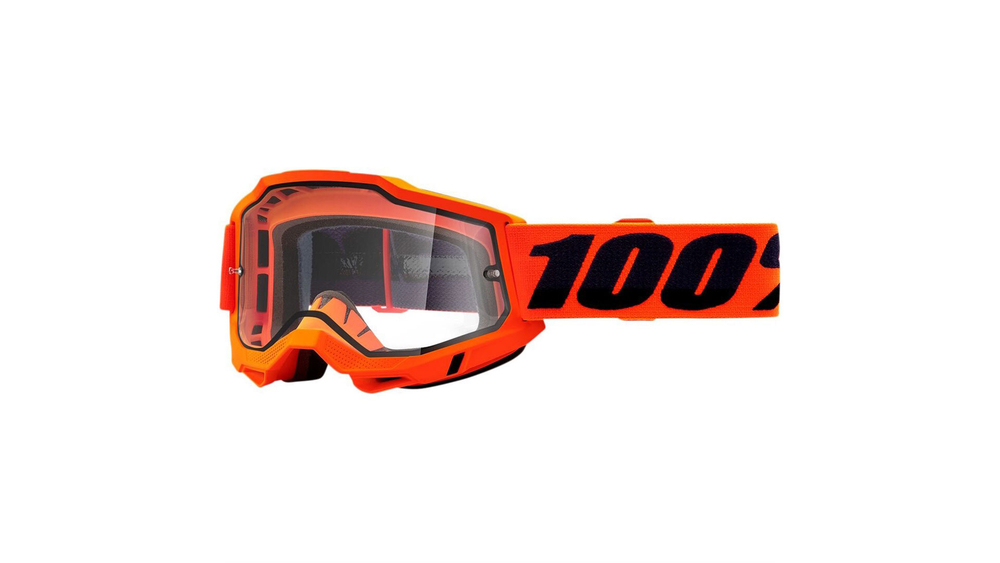 Очки 100% Accuri 2 Enduro Goggle Neon Orange / Clear Dual Lens (50015-00004)