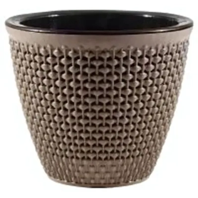 Кашпо для цветов пластиковое 1,6л d-16 см «Ротанг» Мокачино