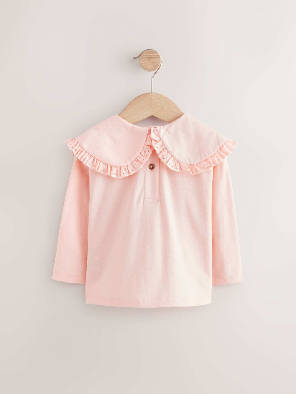 Лонгслив с воротником для девочки Next E71-140, Персиковый