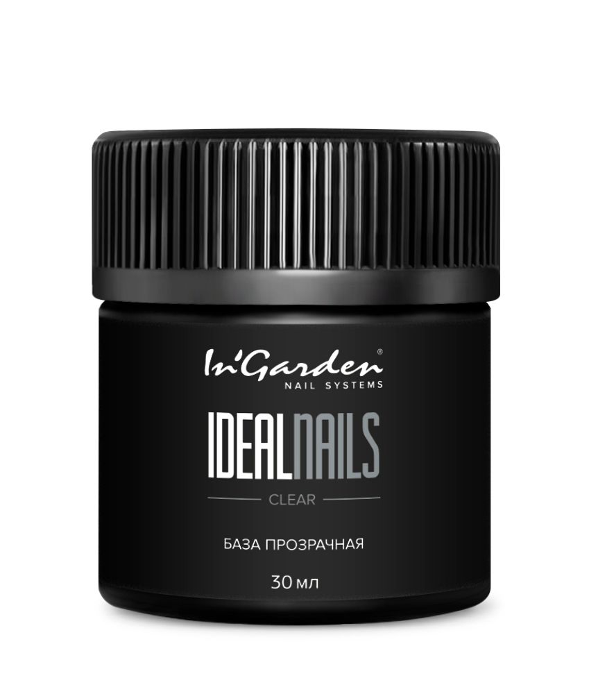 Каучуковая база прозрачная IDEAL NAILS, 30 мл