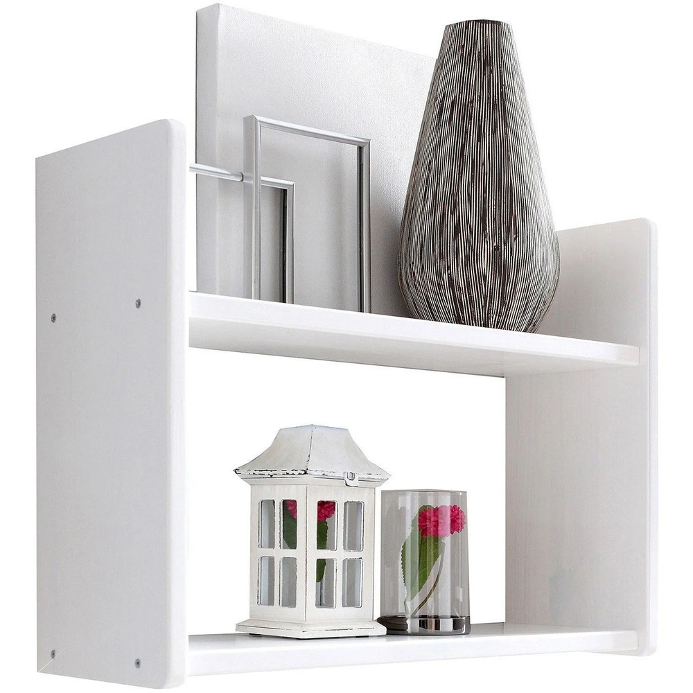 Полка настенная Ральф из массива сосны, 60x20x45 см, белая