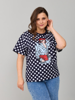 Футболка Фк-193/тсиний-горохпарижанка-п