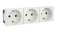 Тройная розетка Viva белая