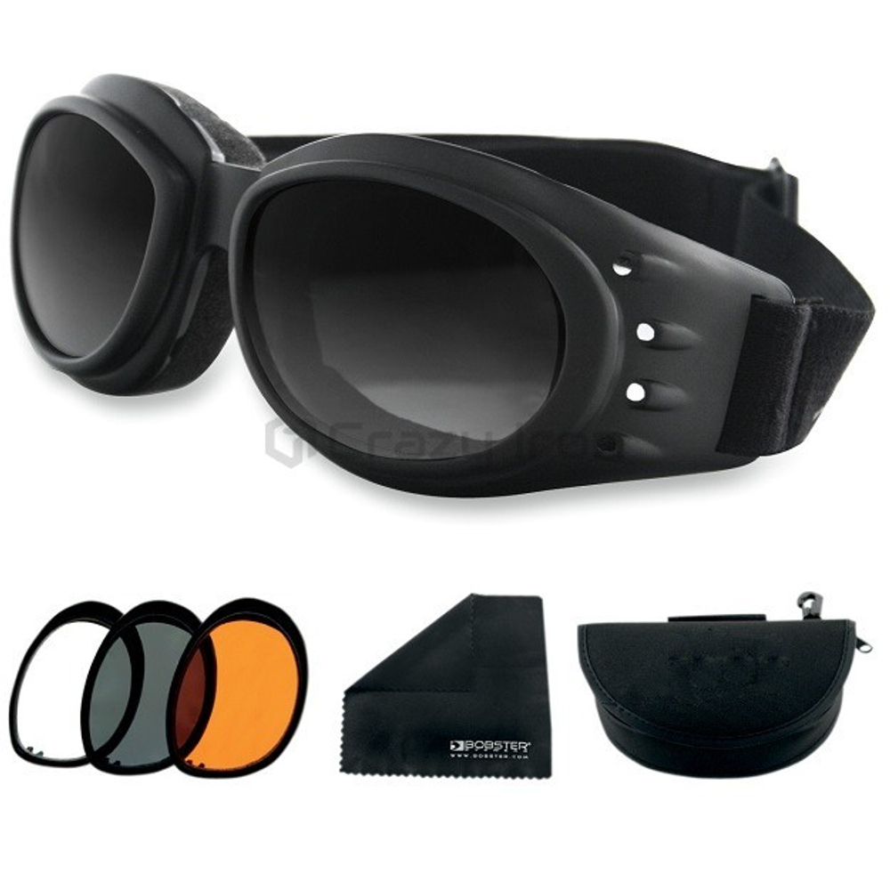 мотоочки BOBSTER Cruiser II 3 lenses Smoke/Amber/Clear
