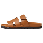 Hermes Chypre leather Calfskin functional style outdoor fashion sandals men's natural Color, H211865Z H43
