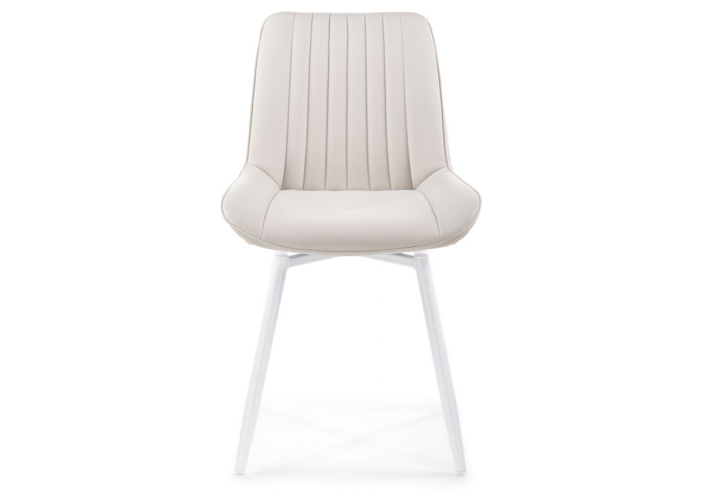 Стул на металлокаркасе Седа К крутящийся молочный / белый