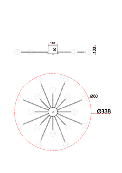 Потолочный светильник Freya FR5242CL-16BS