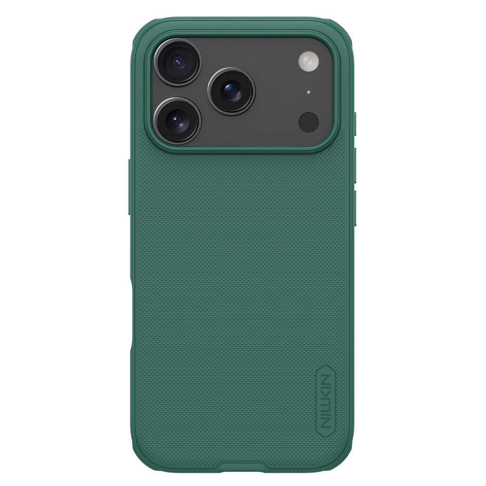 Чехол зеленого цвета (Dark Green) от Nillkin для смартфона iPhone 17 Pro Max, серия Super Frosted Shield Pro