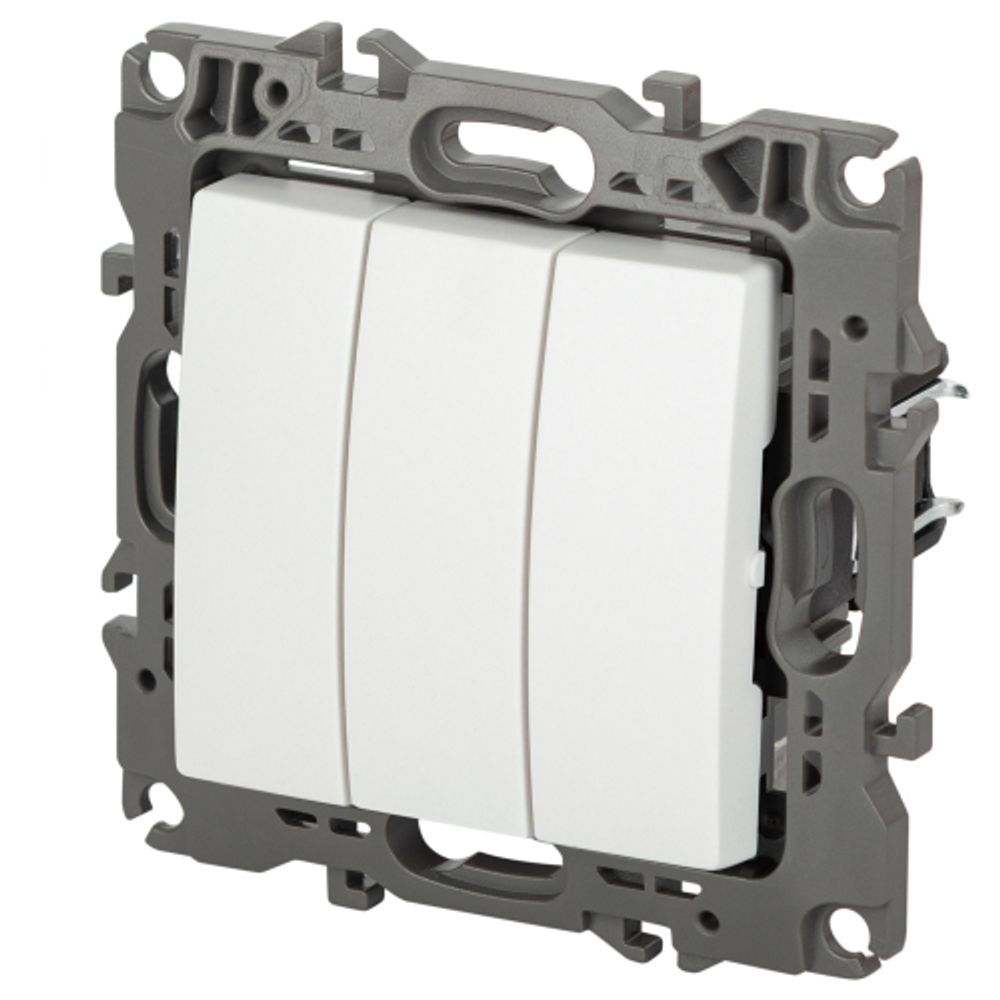 Выключатель ЭРА Серия 12 12-1107-01М тройной, 10АХ-250В, белый матовый