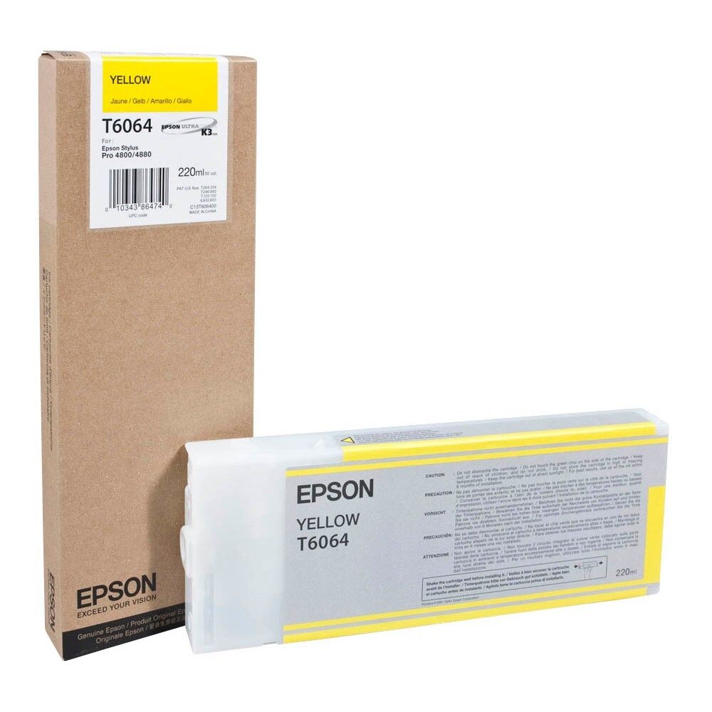 Картридж EPSON T6064 (C13T606400) для Stylus Pro 4800/4880 желтый (220 мл.)