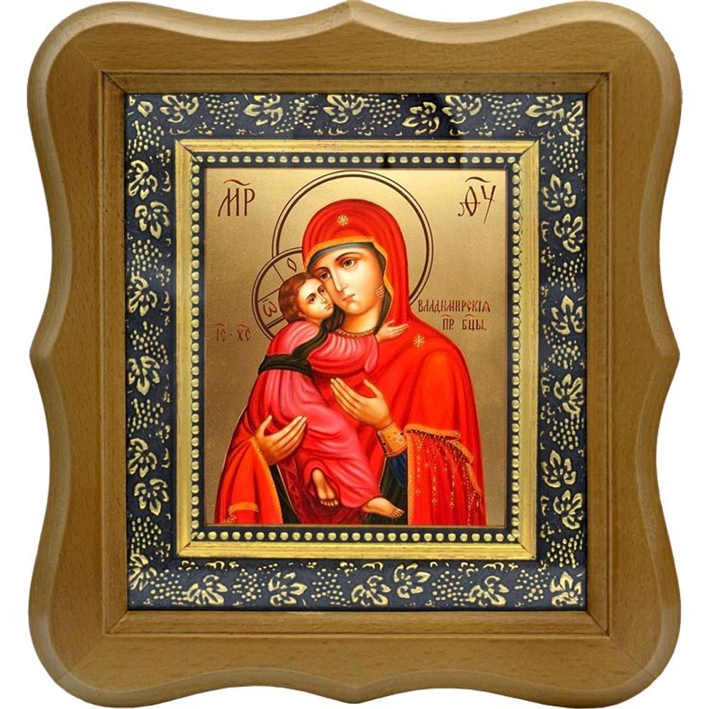 Владимирская икона Божьей Матери на холсте.