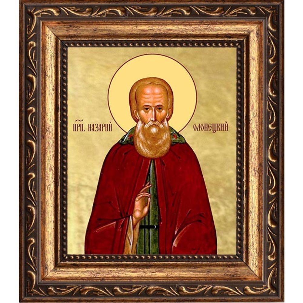 Назарий Олонецкий Преподобный. Икона на холсте.