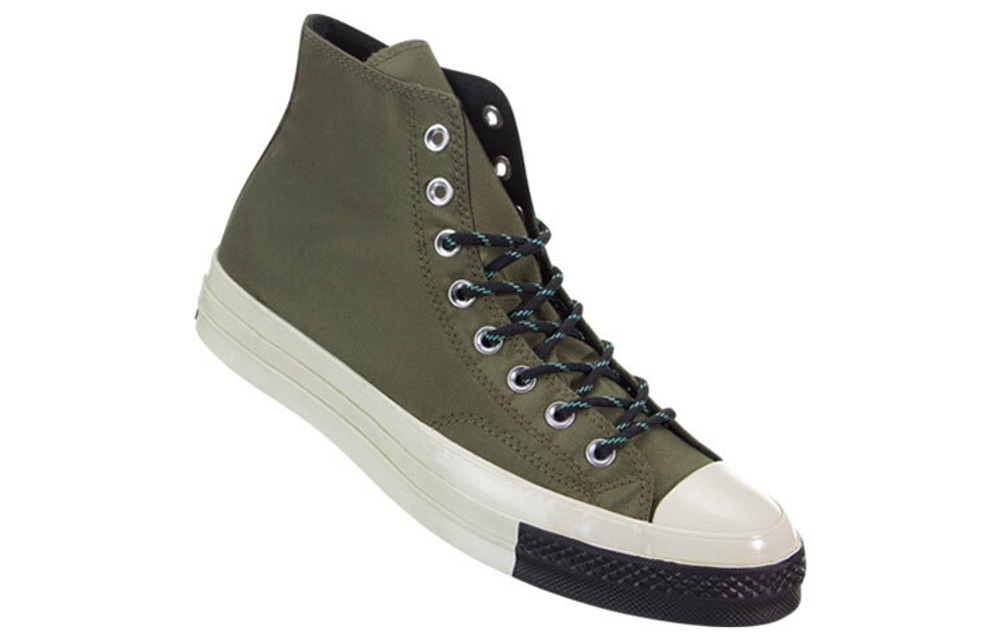 Converse 1970s Chuck Taylor comfortable casual lightweight high-top canvas shoes for men and women the same olive green