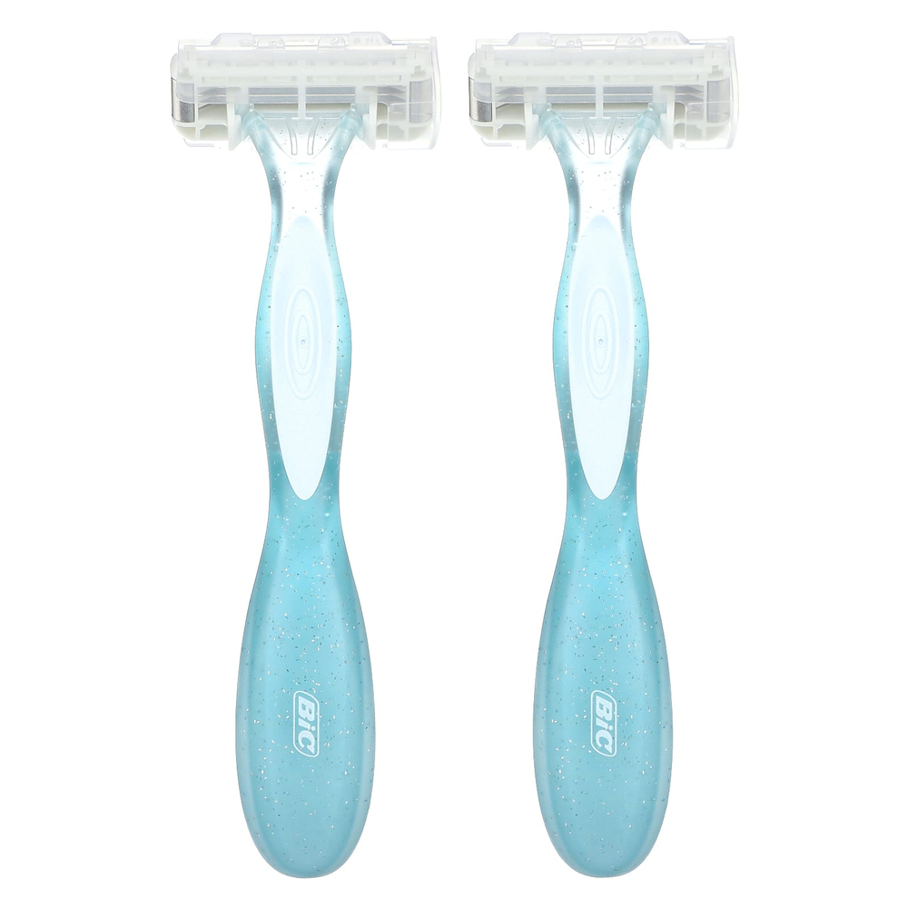 BIC, EasyRinse, одноразовые станки для бритья для женщин, 2 шт.