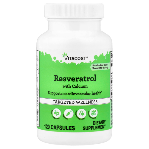 Vitacost, Resveratrol With Calcium, 120 Capsules
