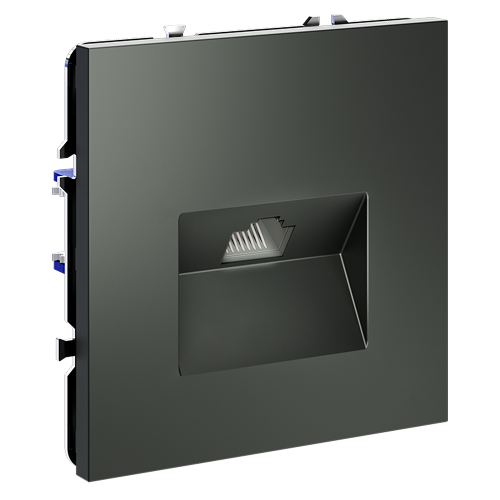 Розетка компьютерная встраиваемая VOLTUM S70 RJ45 кат.6, (титан)