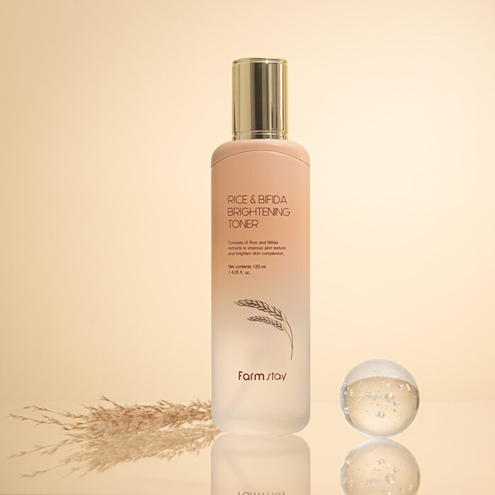 FarmStay Восстанавливающий тонер для лица с бифидобактериями Rice & Bifida Brightening Toner