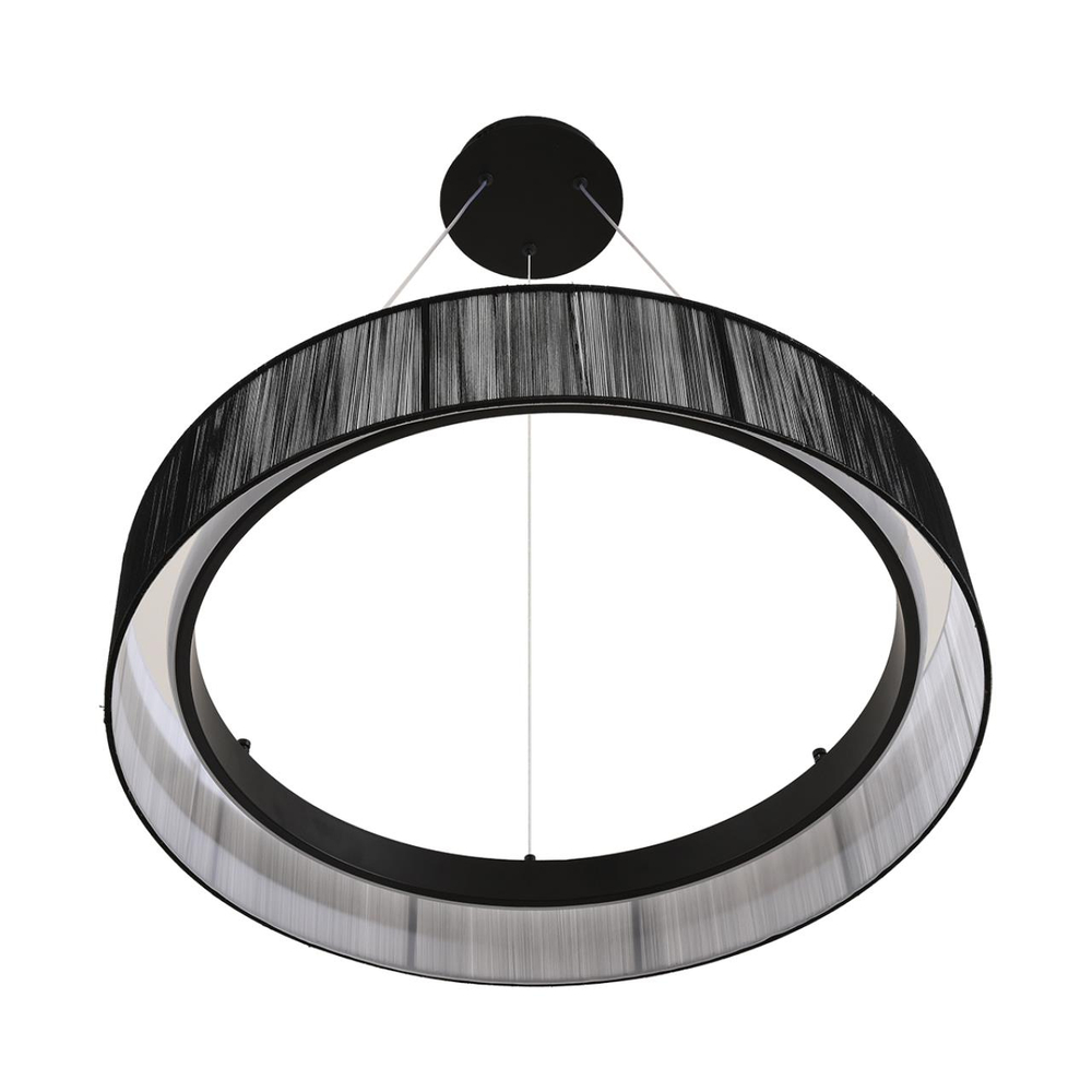 8371/40L LEDIO LN26 258 черный, металл/текстиль/силикон Люстра подвесная LED 40W 3000/4000/6000K 220V KAVA