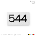 Номер на дверь 544, табличка на дверь для офиса, квартиры, кабинета, аудитории, склада, белая 120х70 мм, Айдентика Технолоджи
