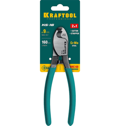 KRAFTOOL KS-16, d 9мм, 160мм, кабелерез (23333-16)