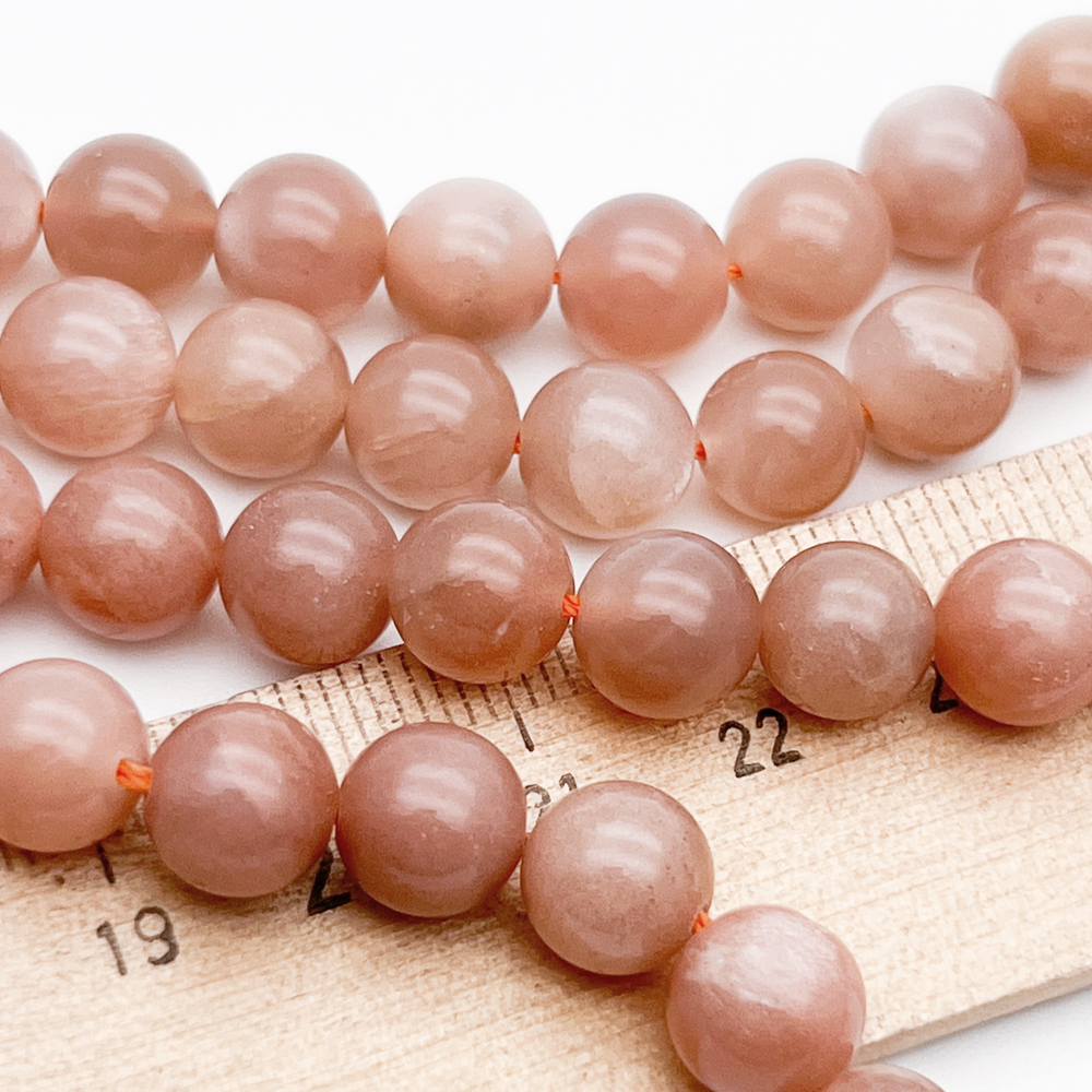 Солнечный камень бусины, диаметр 8,2-8,4 мм, цена за 11 шт (1/4 нити)