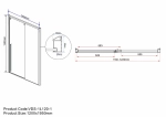 Душевая дверь Vincea Lugano VDS-1L120CLGM-1 120 стекло прозрачное/профиль вороненая сталь