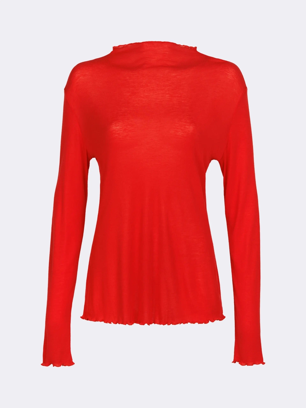 Лонгслив из кашемира красный OLA OLA