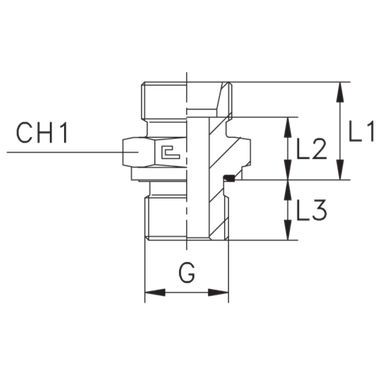Штуцер FE DL35 BSP 1 (корпус)