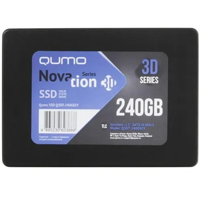 SSD диск QUMO SSD 240GB Novation TLC Q3DT-240GSCY (SATA3.0)