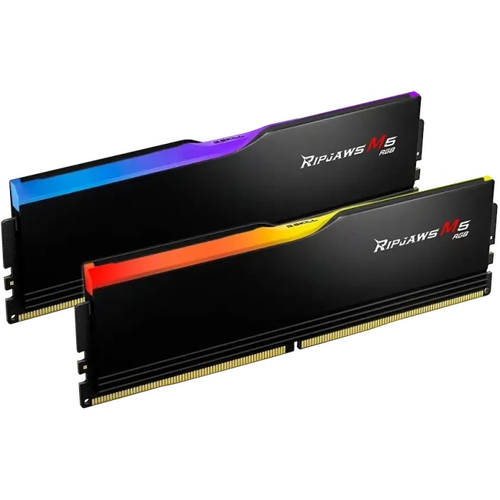 Модуль памяти DIMM DDR5 32Gb, 6000Mhz, 2x16Gb, G.Skill Ripjaws M5 RGB Black (F5-6000J3238F16GX2-RM5RK)