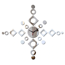 3D настенные часы MIRRON, серый
