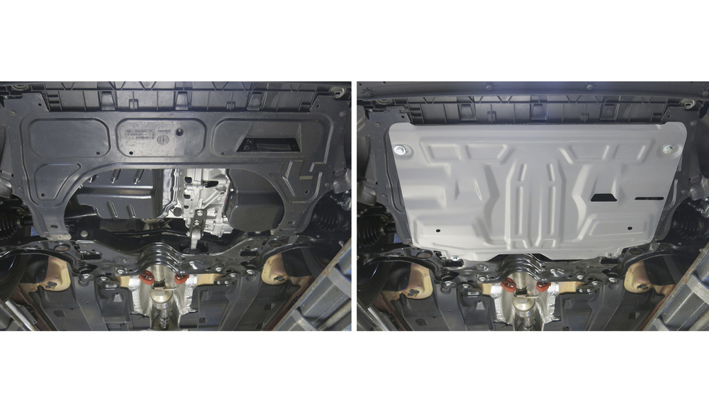 Защита картера и КПП AutoMax для Seat Ibiza IV (V - все) 2008-2015/Skoda Fabia II (V - 1.2; 1.4; 1.6) 2007-2014/Skoda Fabia RS II (V - 1.4 (180 л.с.)) 2010-2014/Skoda Rapid I (V - все) 2013-2020/Skoda Roomster (V - все) 2006-2015/Volkswagen Polo IV рестайлинг хэтчбек (V - все) 2005-2009/Volkswagen Polo V хэтчбек (V - все) 2010-2015/Volkswagen Polo V седан (V - 1.4 (125 л.с.); 1.6 (85/90/105/110 л.с.)) 2010-2020, алюминий 2.5 мм, с крепежом, штампованная, AM333.5842.1