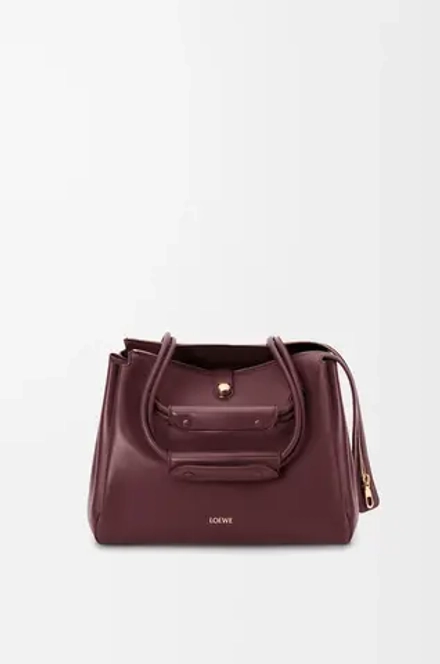 Loewe Сумка Madrid среднего размера из мягкой телячьей кожи, бургунди
