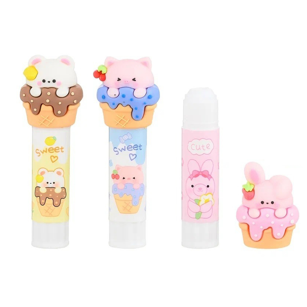 Клей-карандаш Basir белый, серия "Sweet", 9 грамм, 24 шт