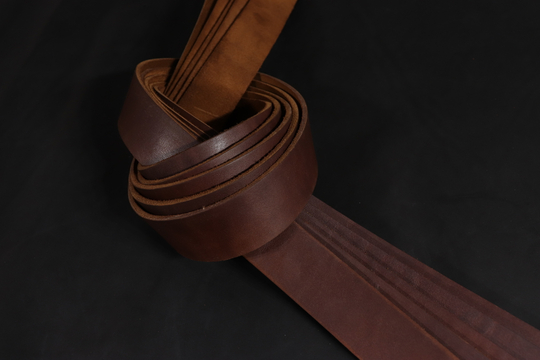 Ременная заготовка Шоколад с лицевой отделкой