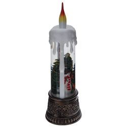 GAEM Изделие декоративное "Свеча" (подсвет, муз, вьюга, 3хААА н/п +USB), L12,5 W8 H25 см