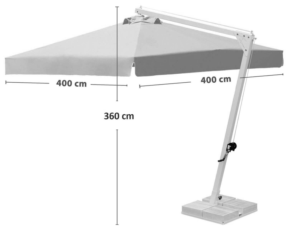 Зонт профессиональный THEUMBRELA SEMSIYE EVI Banana, 4х4 м, бежевый