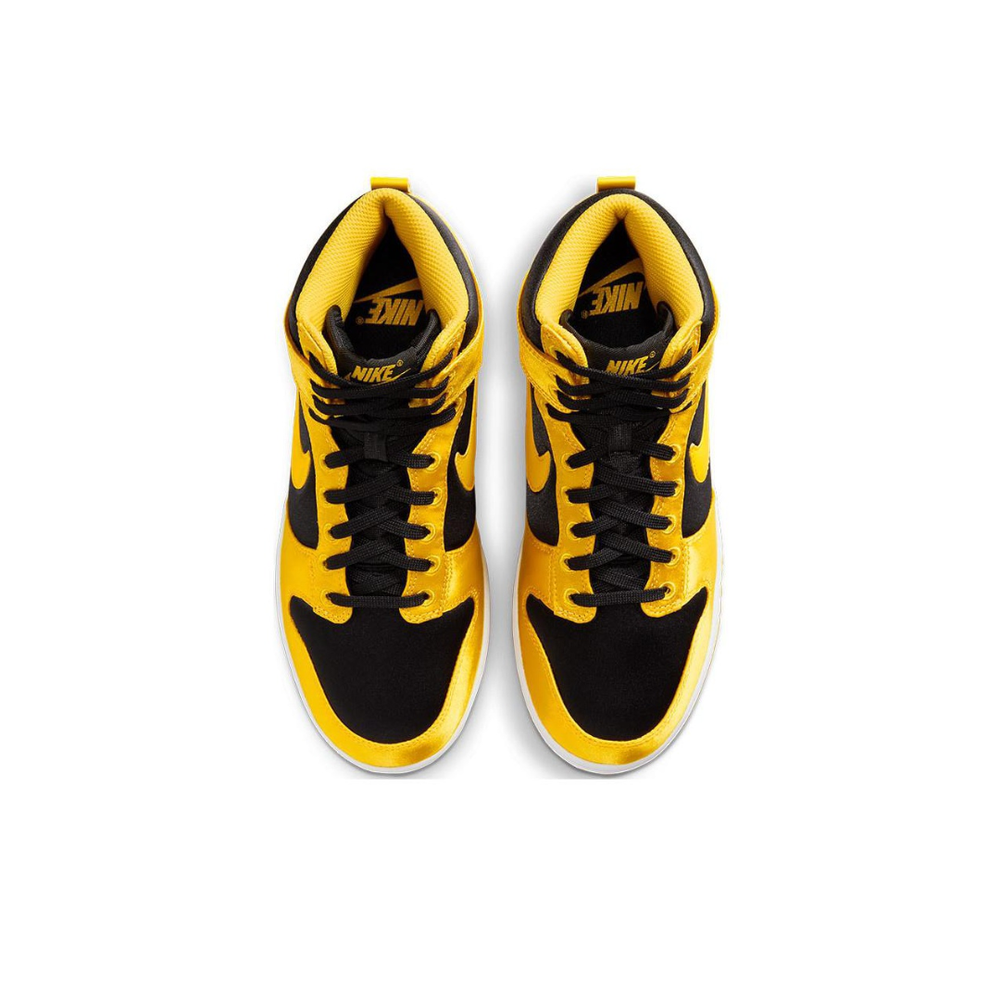 Женские кроссовки Nike Dunk High Goldenrod Satin 'Yellow Black' FN4216-001