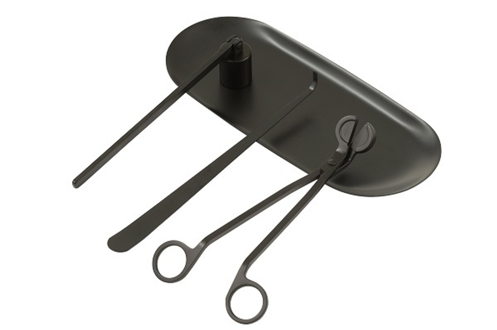 Набор для свечей "Снуфер" черный 25x11,5x4,3см