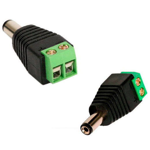 Разъем питания под клемму  "папа" DC 2.1 х 5.5 мм