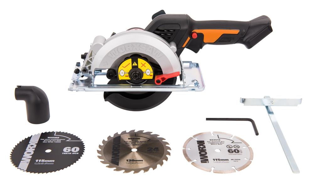 Циркулярная мини-пила аккумуляторная бесщеточная 120 мм 20В WORX worxsaw WX531.9