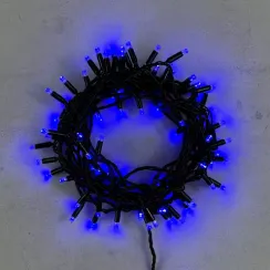 Светодиодная гирлянда с колпачком 100 синих LED ламп 10 м., 220-230 В., черный провод ПВХ, IP65, Beauty Led (PST100CAP-11-2B)