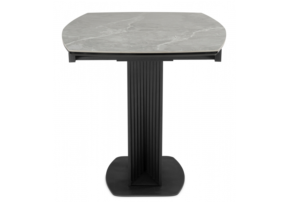 Керамический стол Woodville Вейл 140(180)х80 larka grey, черный