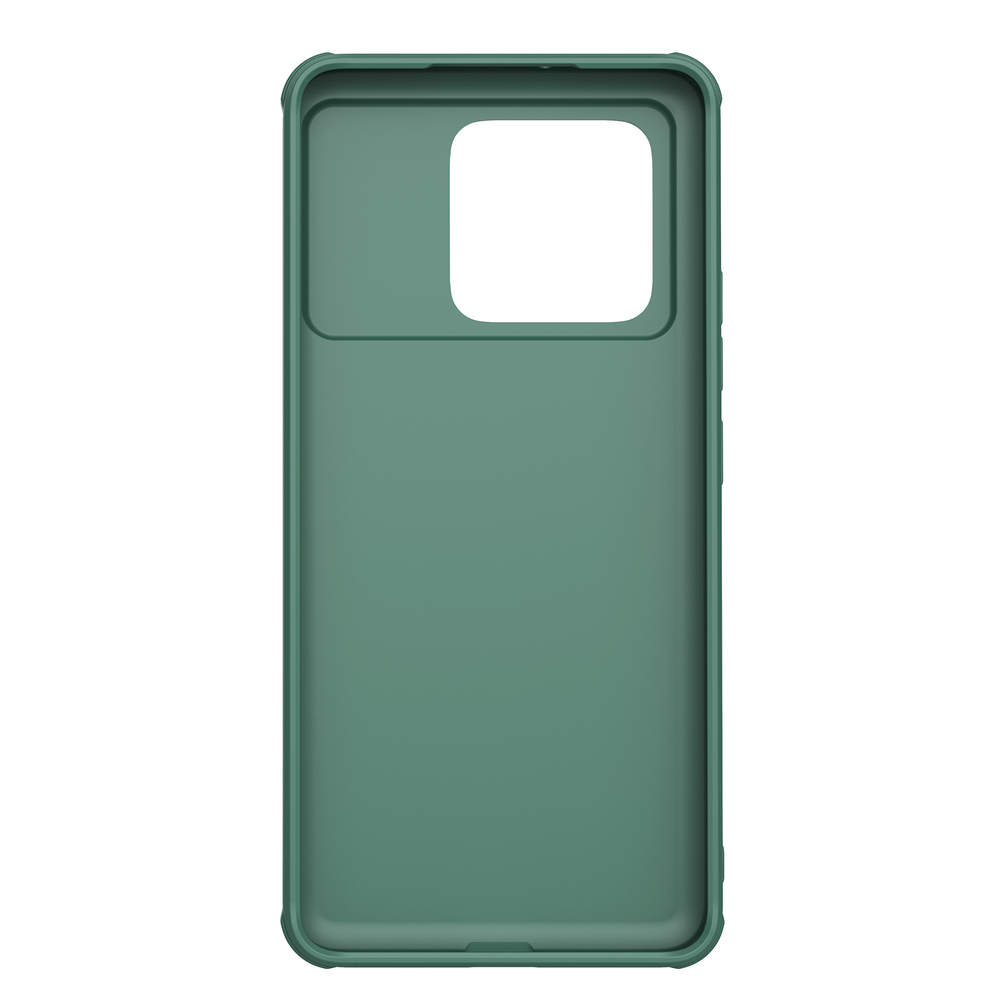 Чехол зеленого цвета (Dark Green) с защитной шторкой для камеры от Nillkin на Xiaomi Redmi K70 Ultra, серия CamShield Pro Case